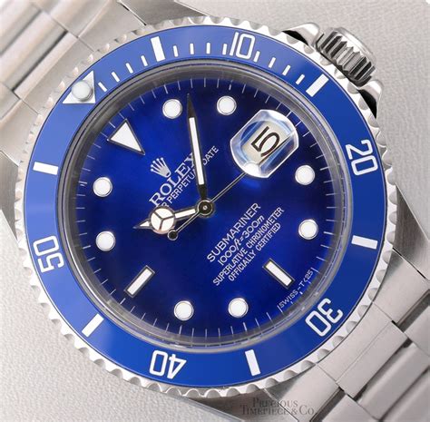 rolex submariner blauw staal